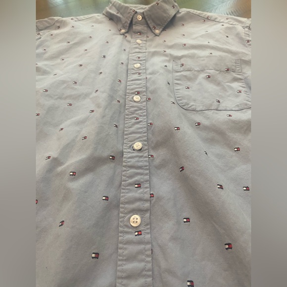 Tommy Hilfiger Embroidered Logo Button Front Shirt - Picture 4 of 5